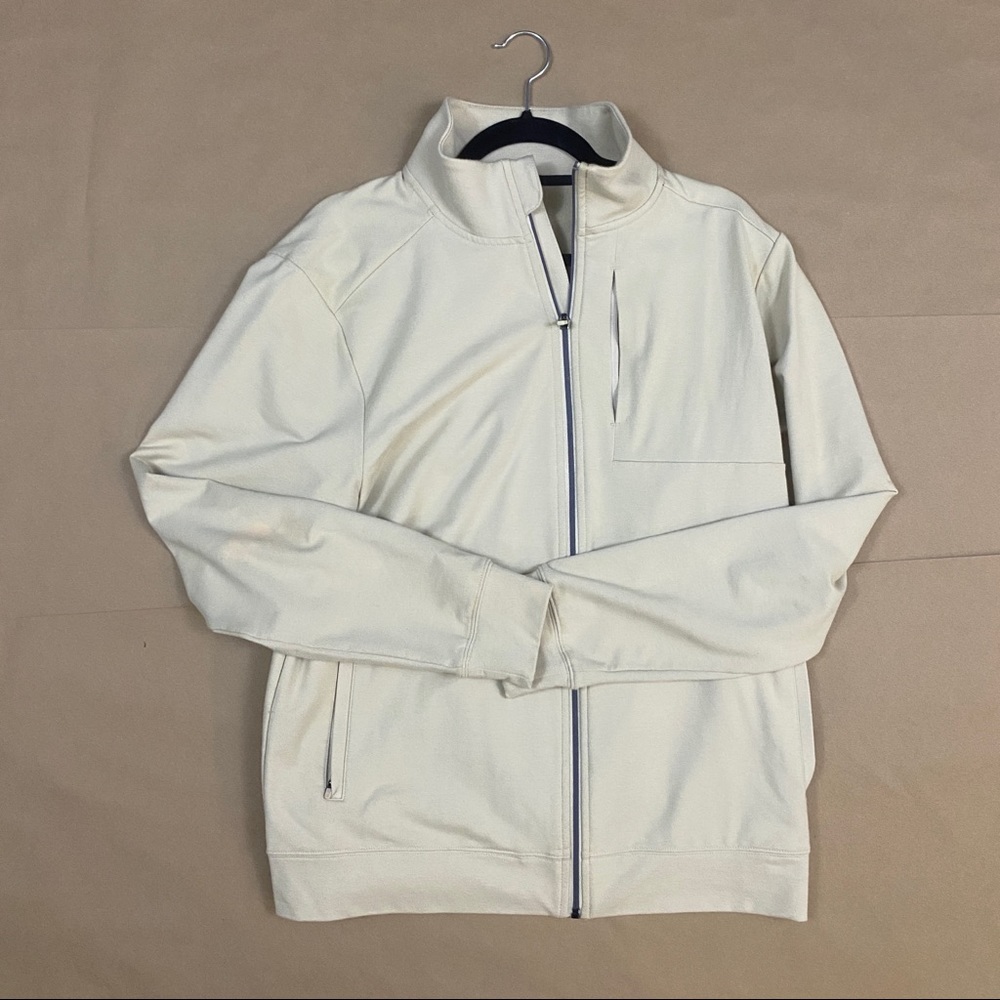 VRST full zip French terry (coaches) jacket in size large and beige color.